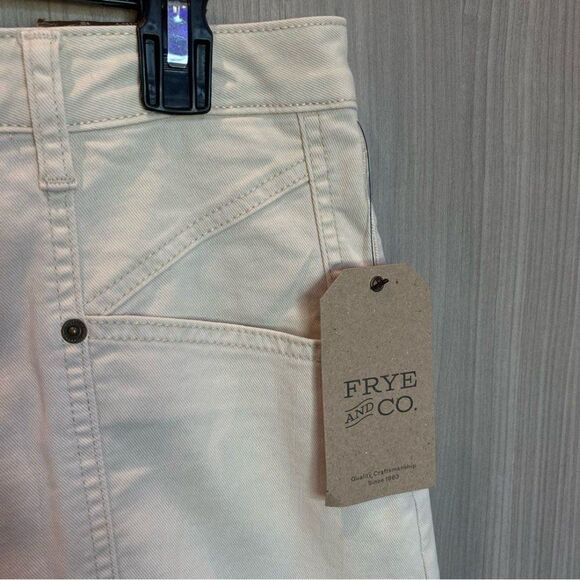 NWT Frye & Co Cream Denim Mini Skirt Size 12 - Picture 5 of 5